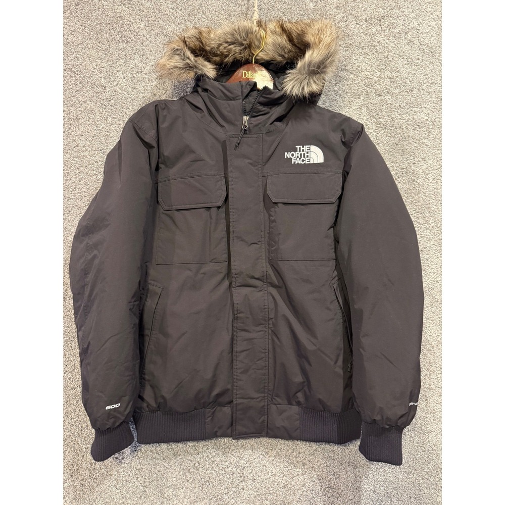 The North Face Jacket Mens Large Black McMurdo Bomber 600 Down DryVent Faux Fur